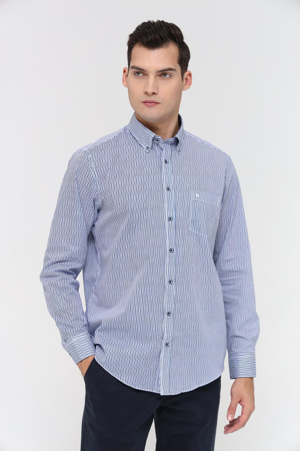 Рубашка Casa Moda в полоску голубую