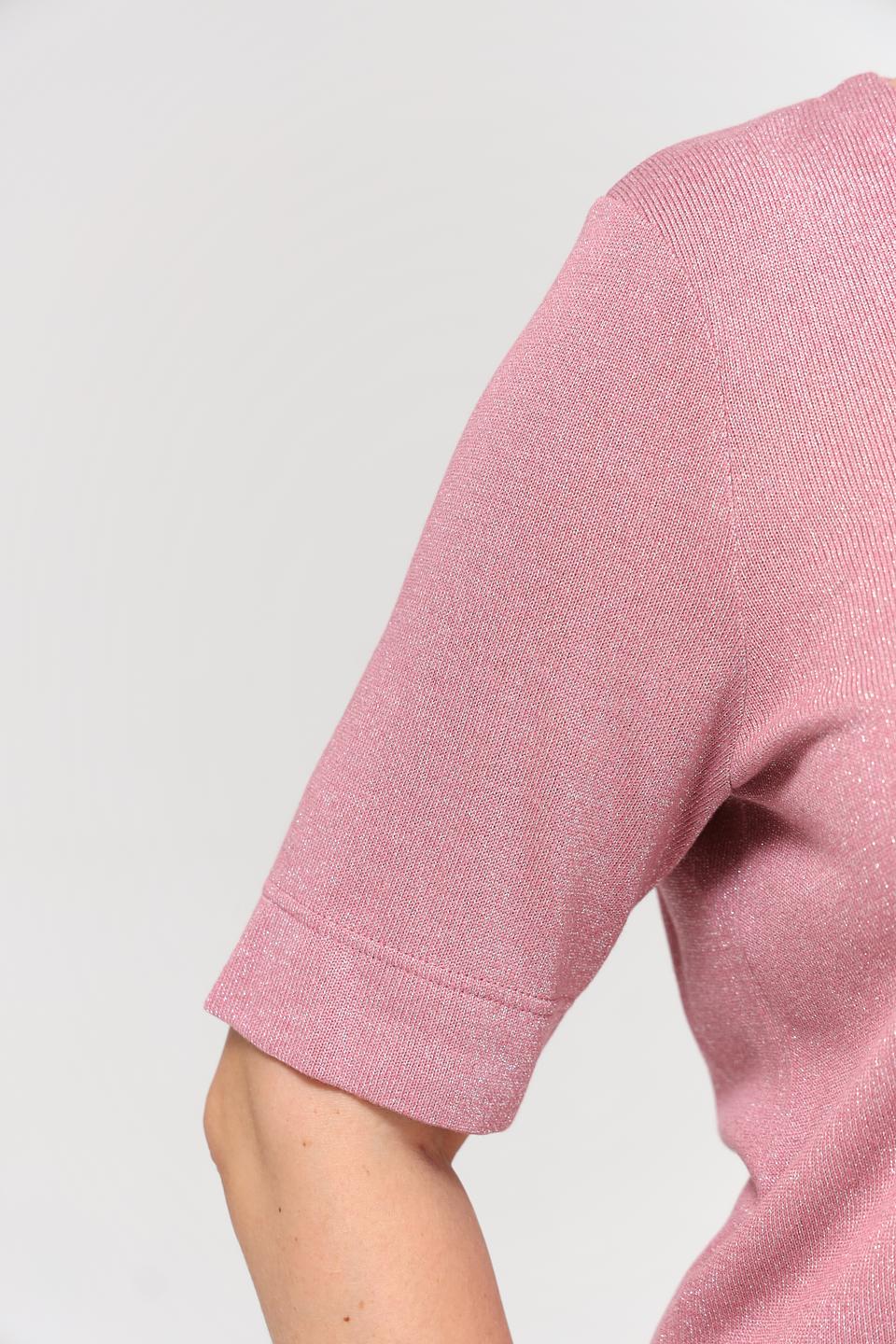 Футболка Bianca с блеском розовый
