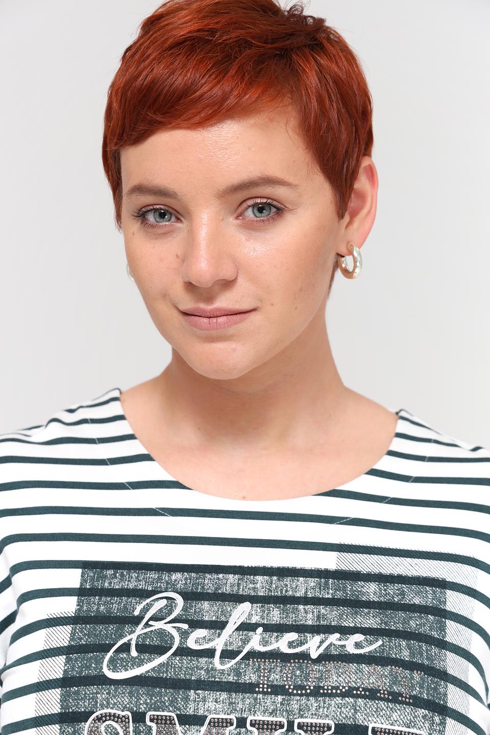 Футболка Via Appia полосатая с принтом