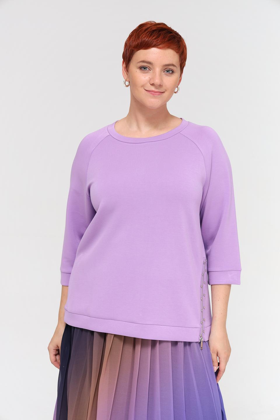 Пуловер Via Appia лавандовый с рукавом 3/4