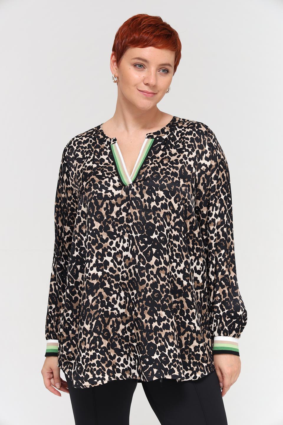 Блуза Frapp с леопардовым принтом