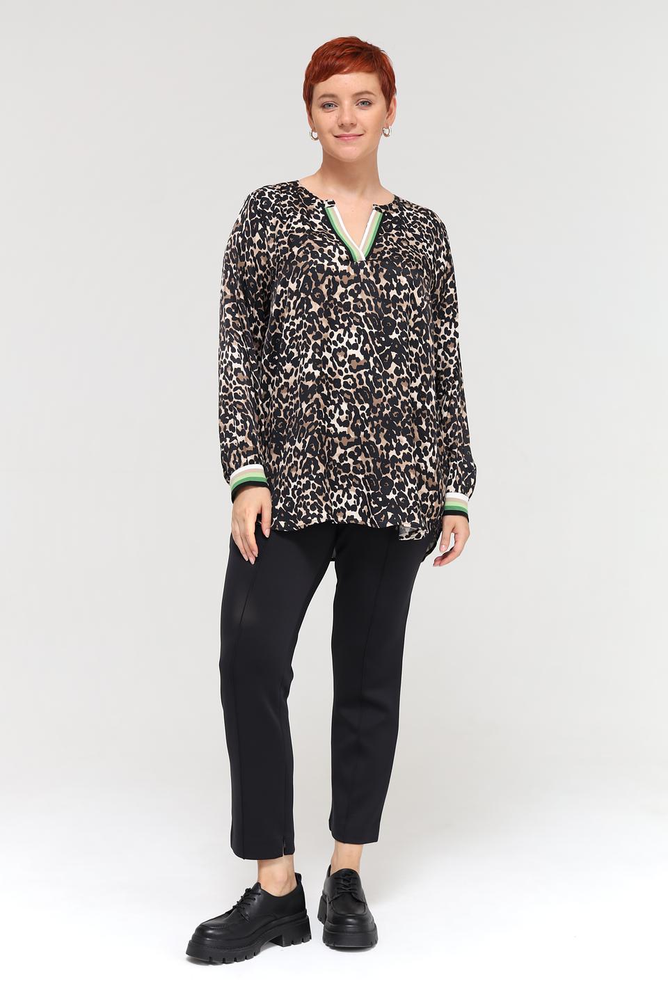 Блуза Frapp с леопардовым принтом
