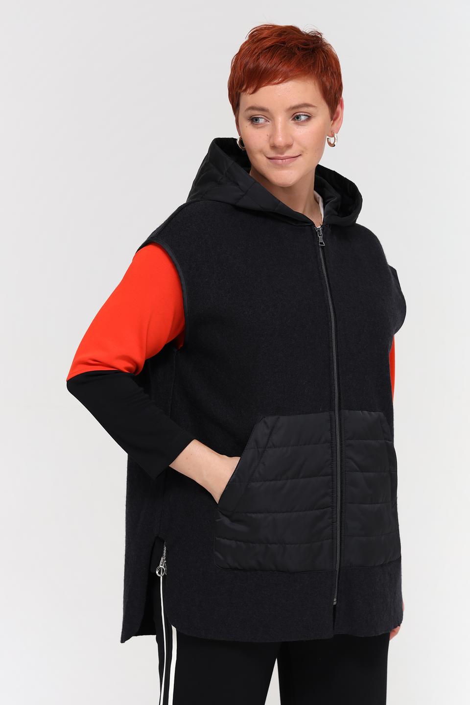 Жилет Doris Streich стеганый черный