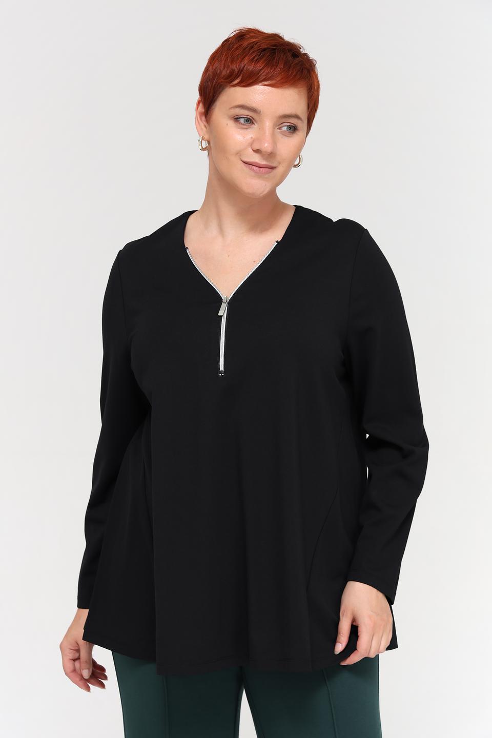 Пуловер Samoon с молнией чёрный