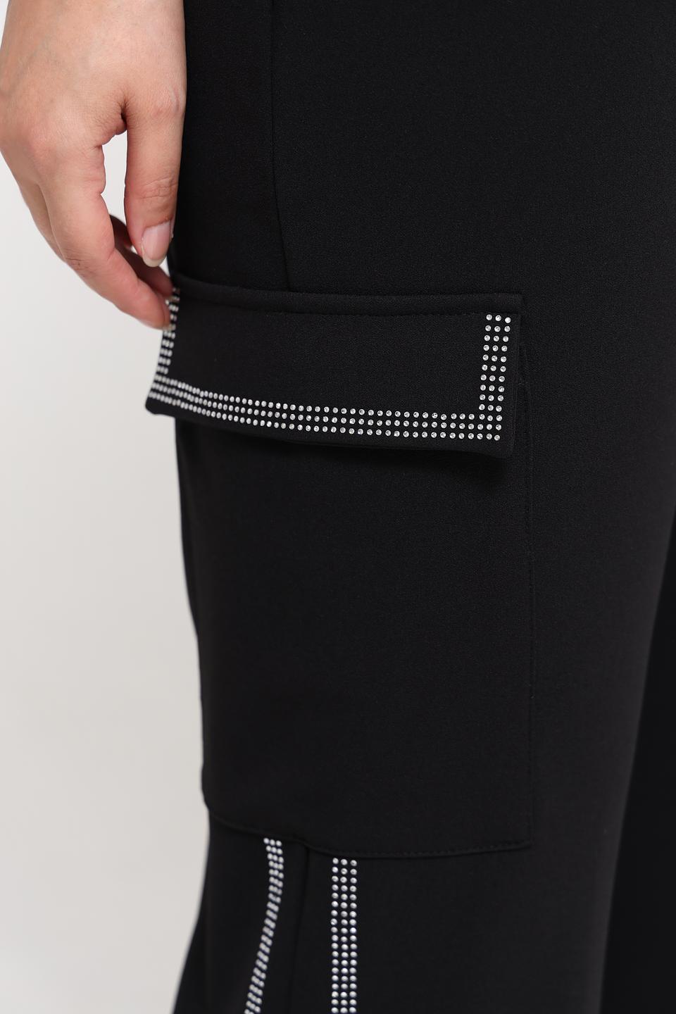 Брюки Doris Streich с карго чёрные