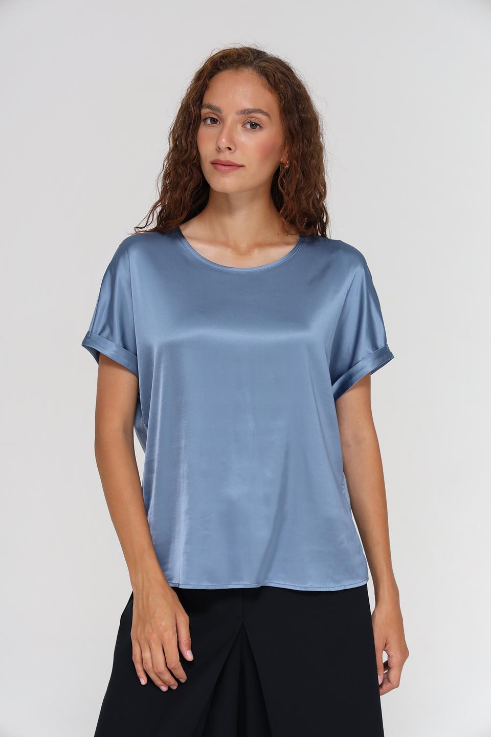 Блуза Gerry Weber голубая с рукавами-крылышками