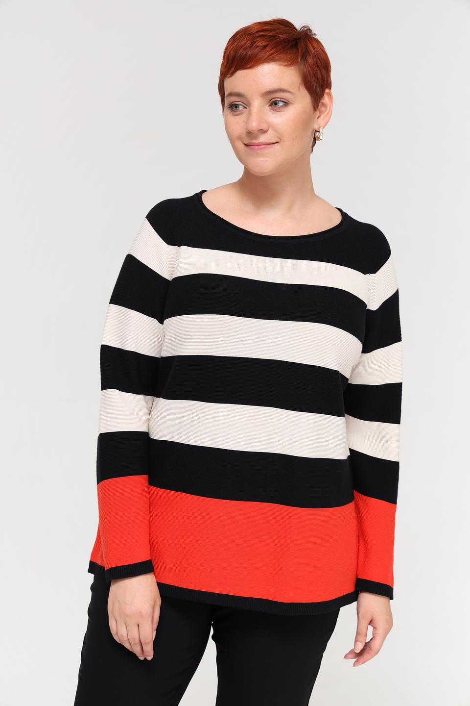 Пуловер Via Appia, полоска, красный