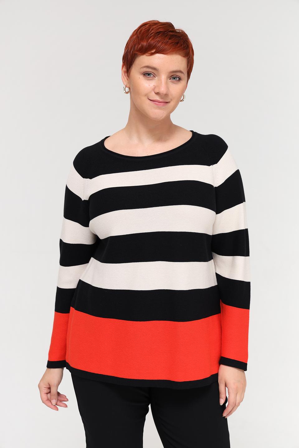 Пуловер Via Appia, полоска, красный