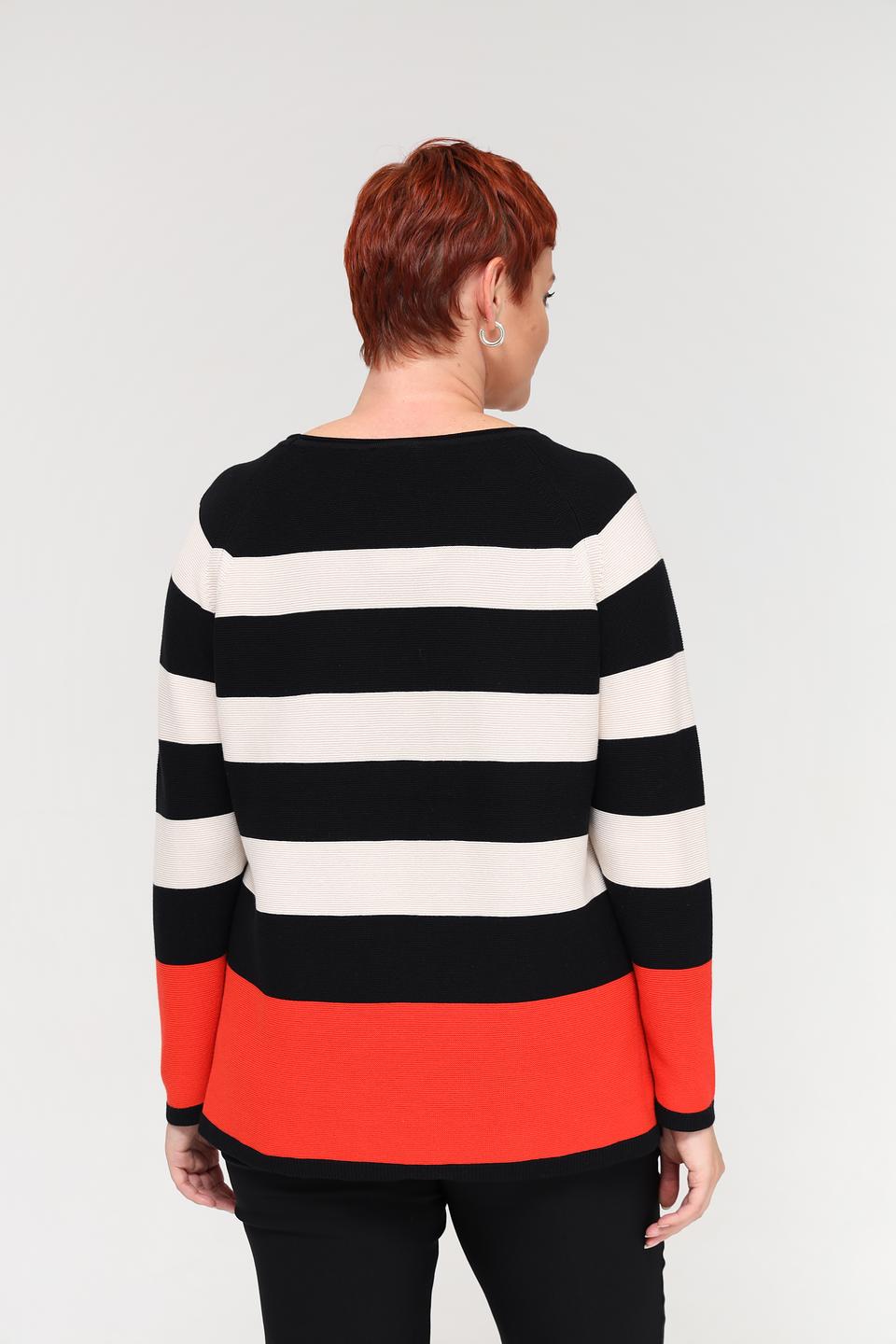 Пуловер Via Appia, полоска, красный