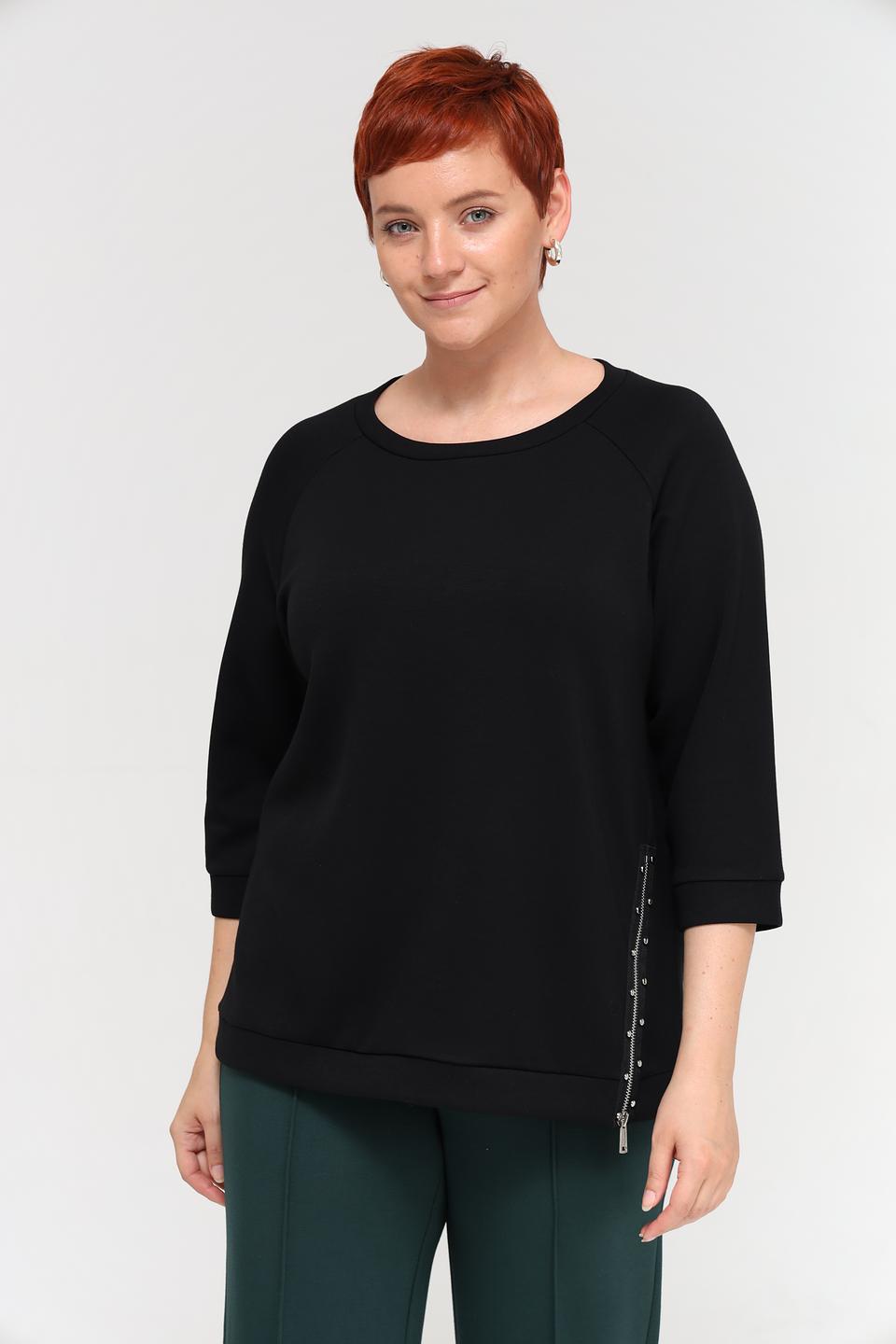 Пуловер Via Appia с молниями чёрный