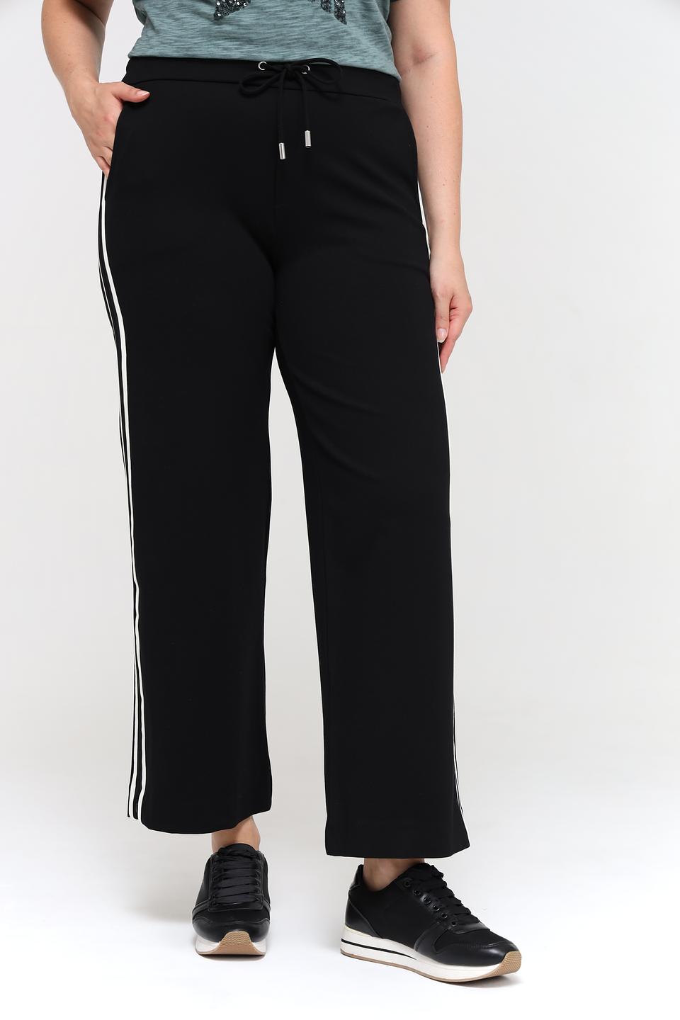 Брюки Via Appia с полосками чёрные