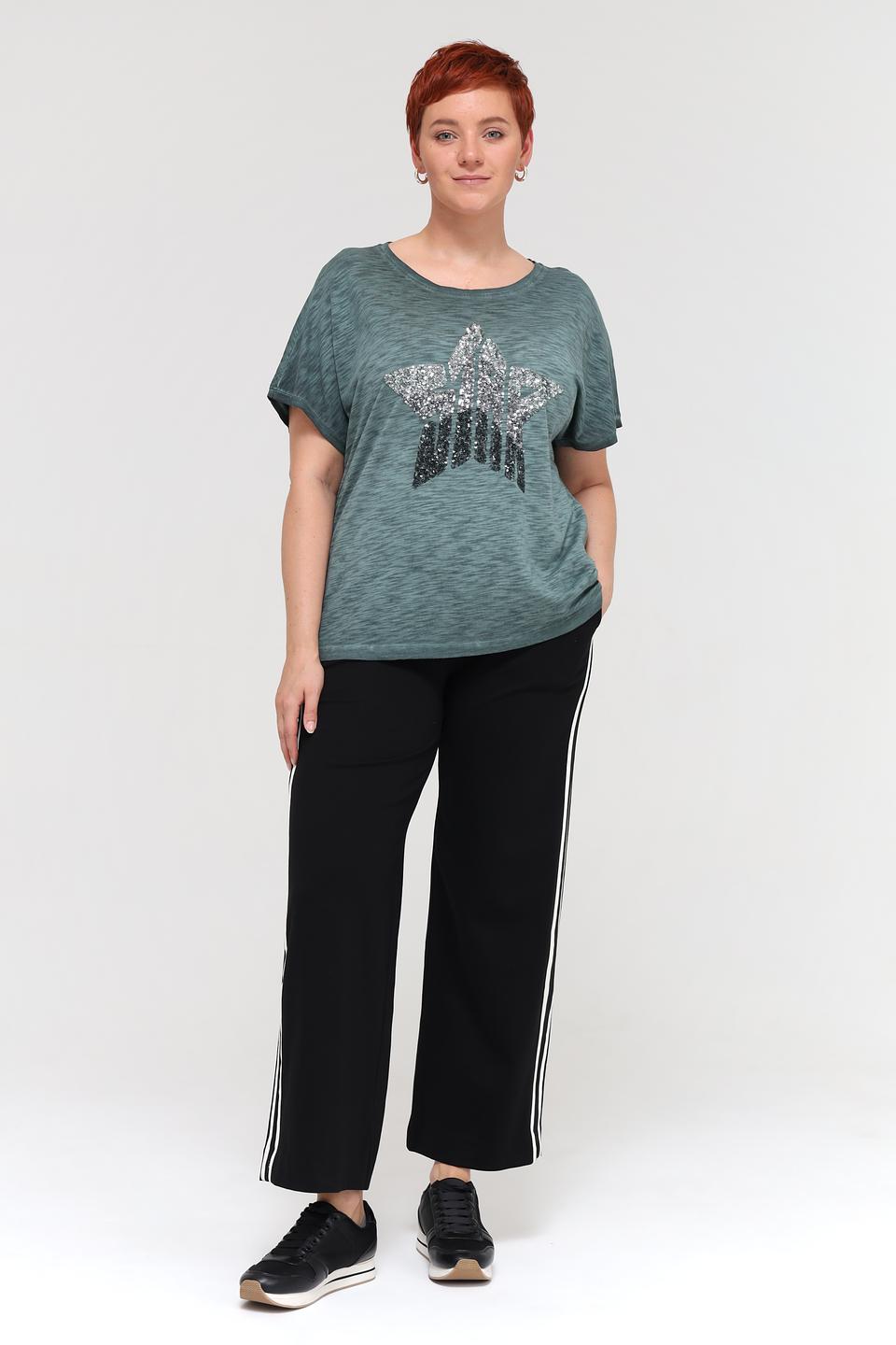 Брюки Via Appia с полосками чёрные