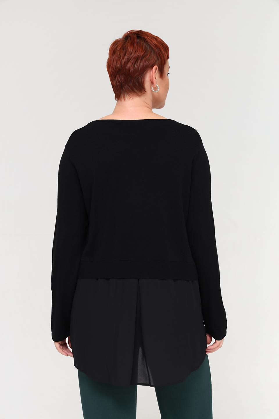 Пуловер Via Appia черный с воланом