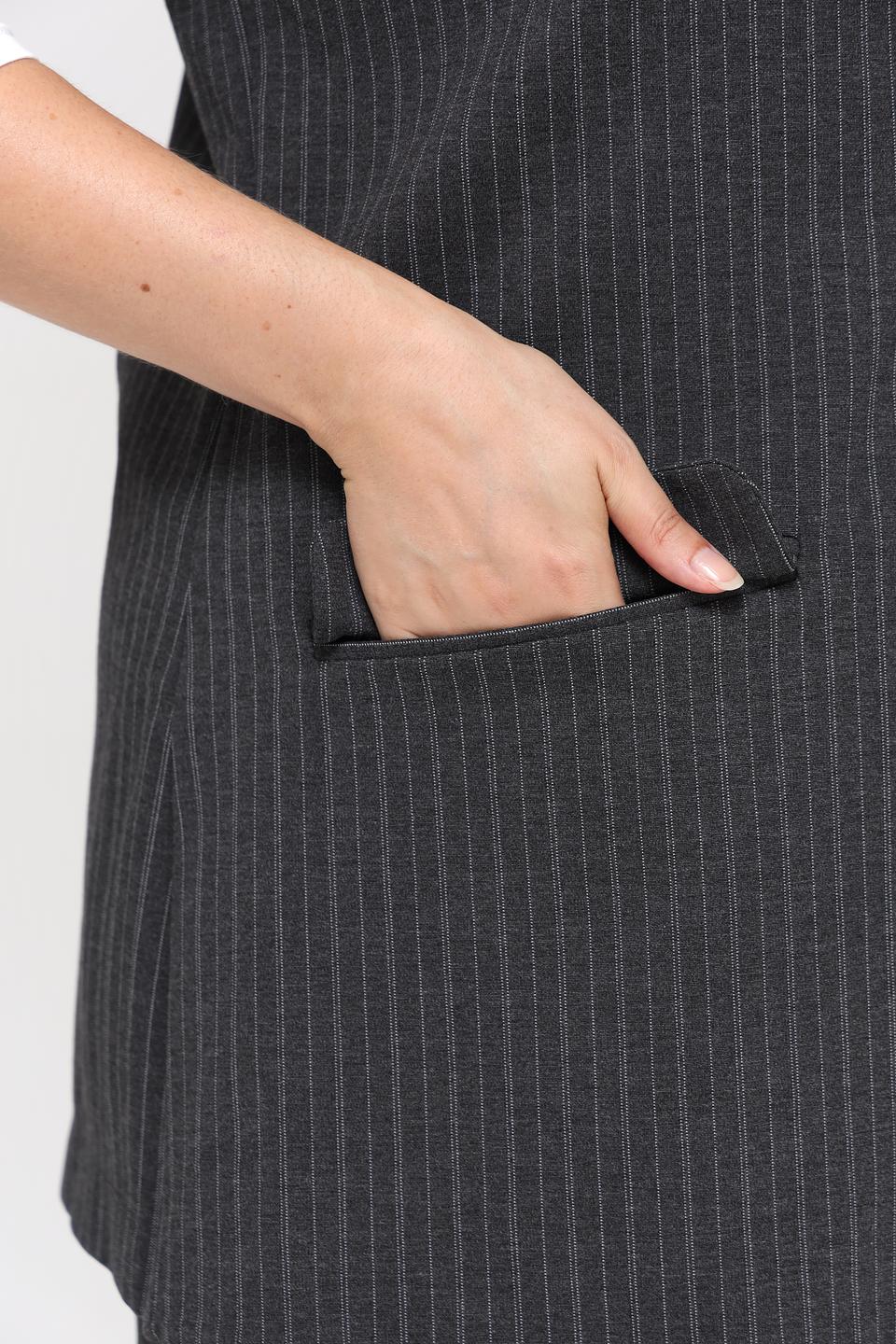 Жилет Frapp в полоску серый