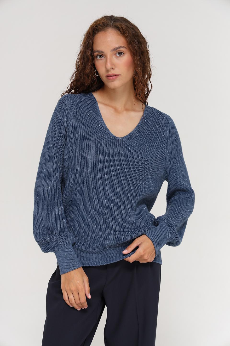 Пуловер Monari вязаный голубой