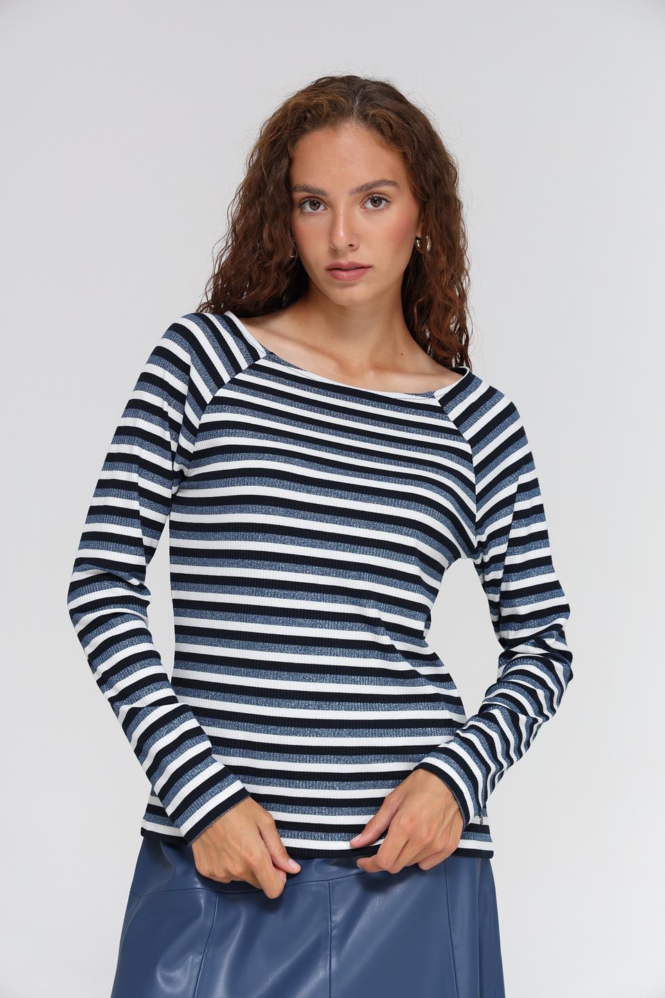 Лонгслив Monari в полоску