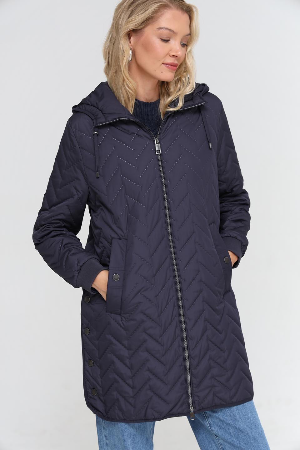 Пальто Lebek стеганое тёмно-синее