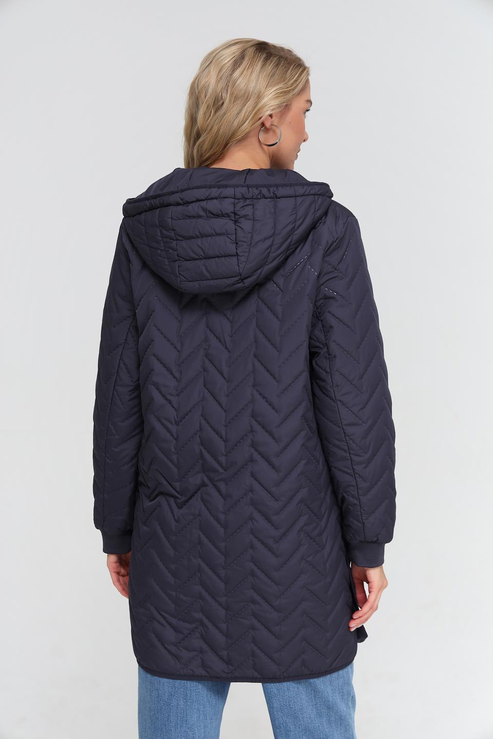 Пальто Lebek стеганое тёмно-синее