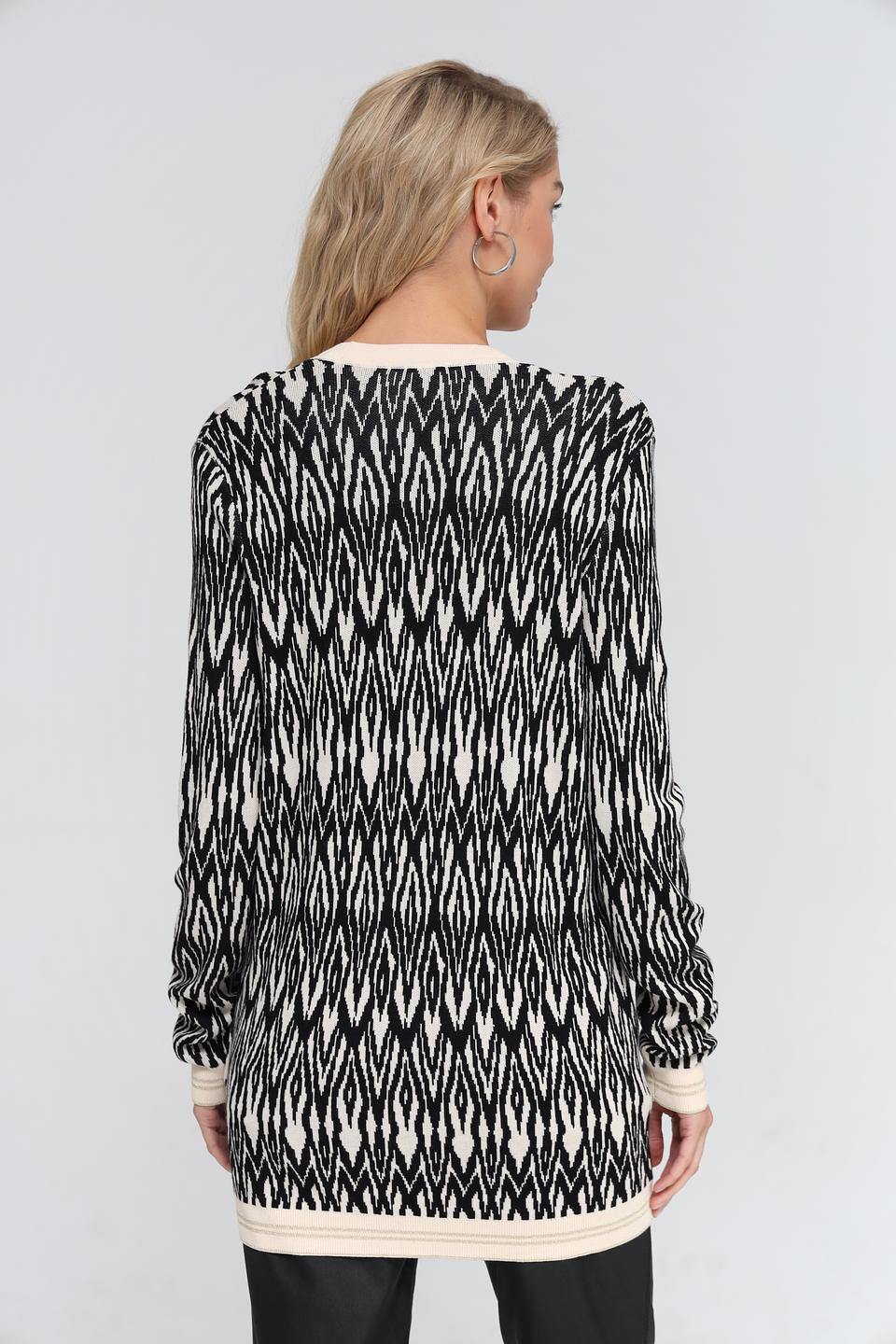 Жакет Gerry Weber вязаный чёрно-бежевый