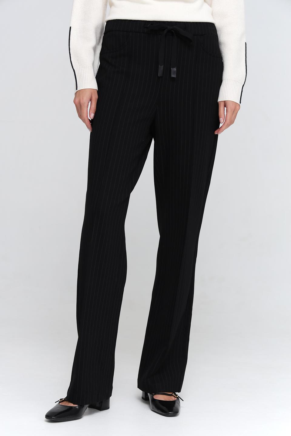 Брюки Ppep. в полоску черные