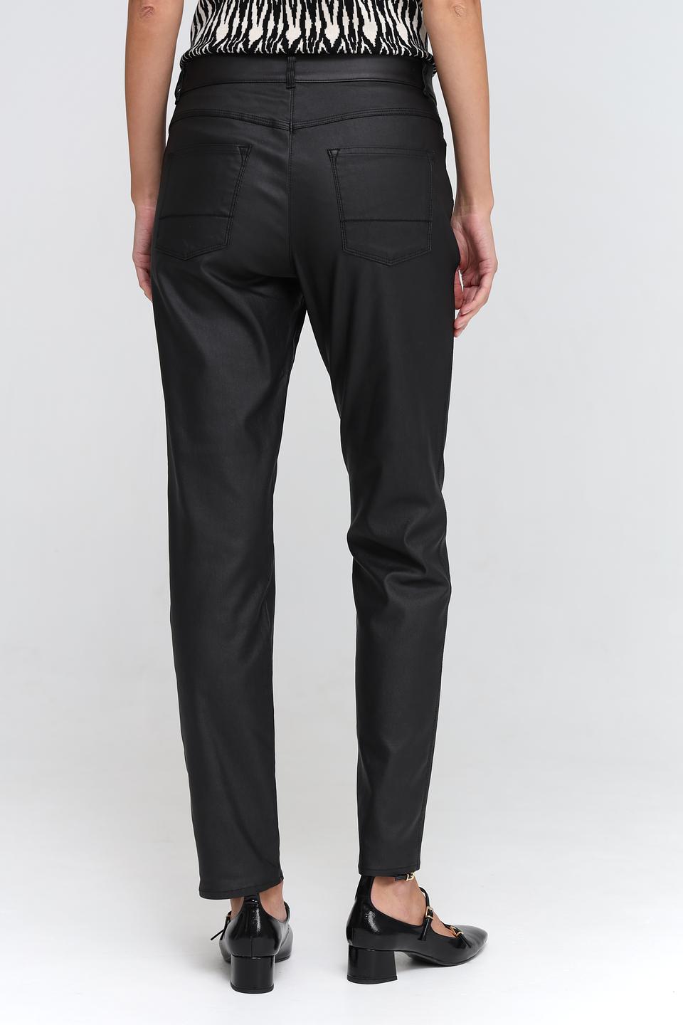 Брюки Bianca из экокожи чёрные