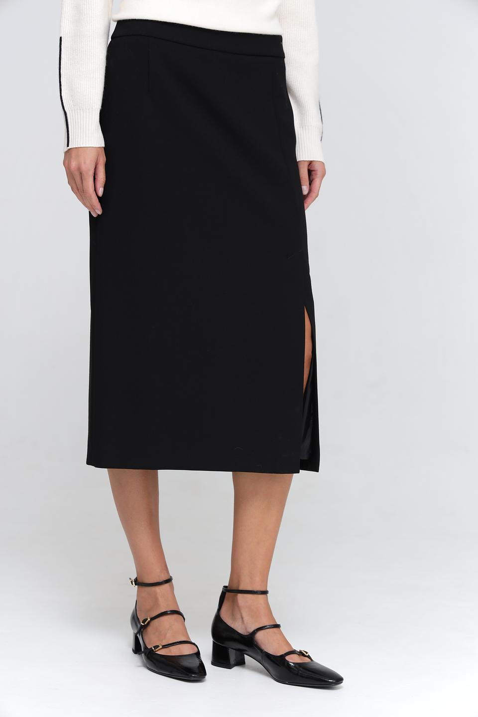 Юбка Gardeur чёрная с разрезом