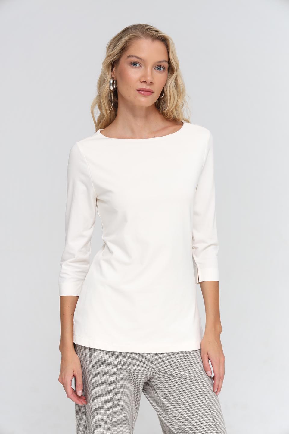 Футболка Oui женская кремовая