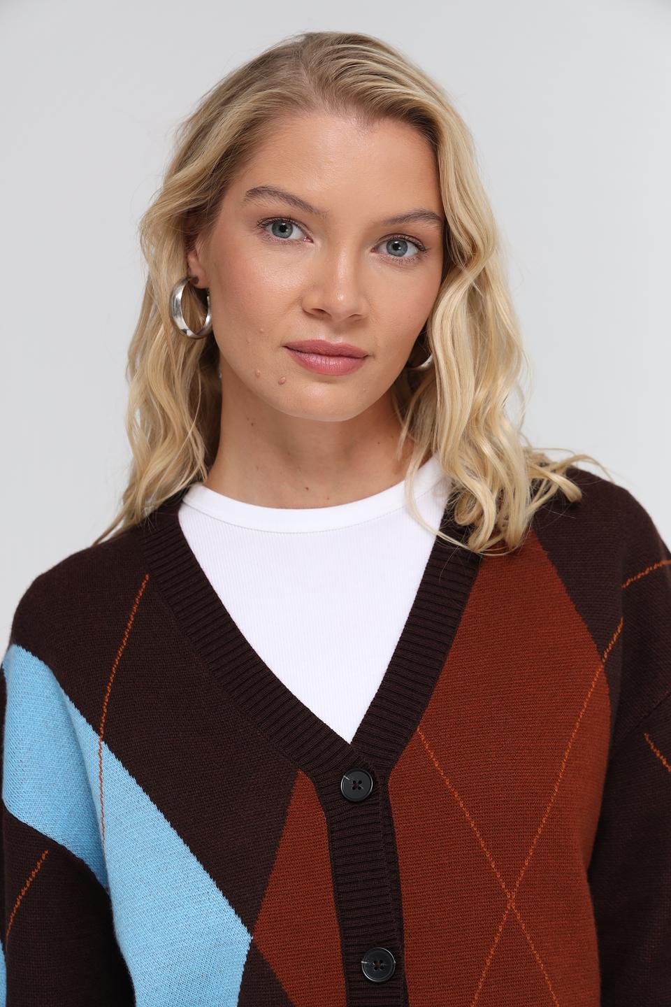 Жакет UNQ женский в ромбик