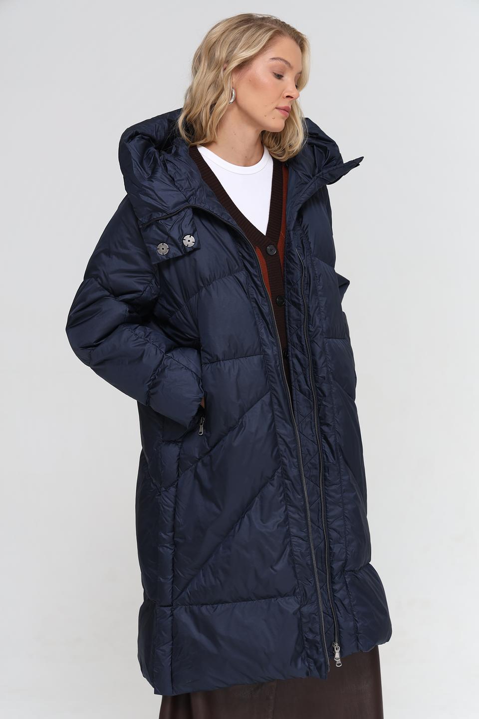 Пальто стеганое Luisa Cerano синее