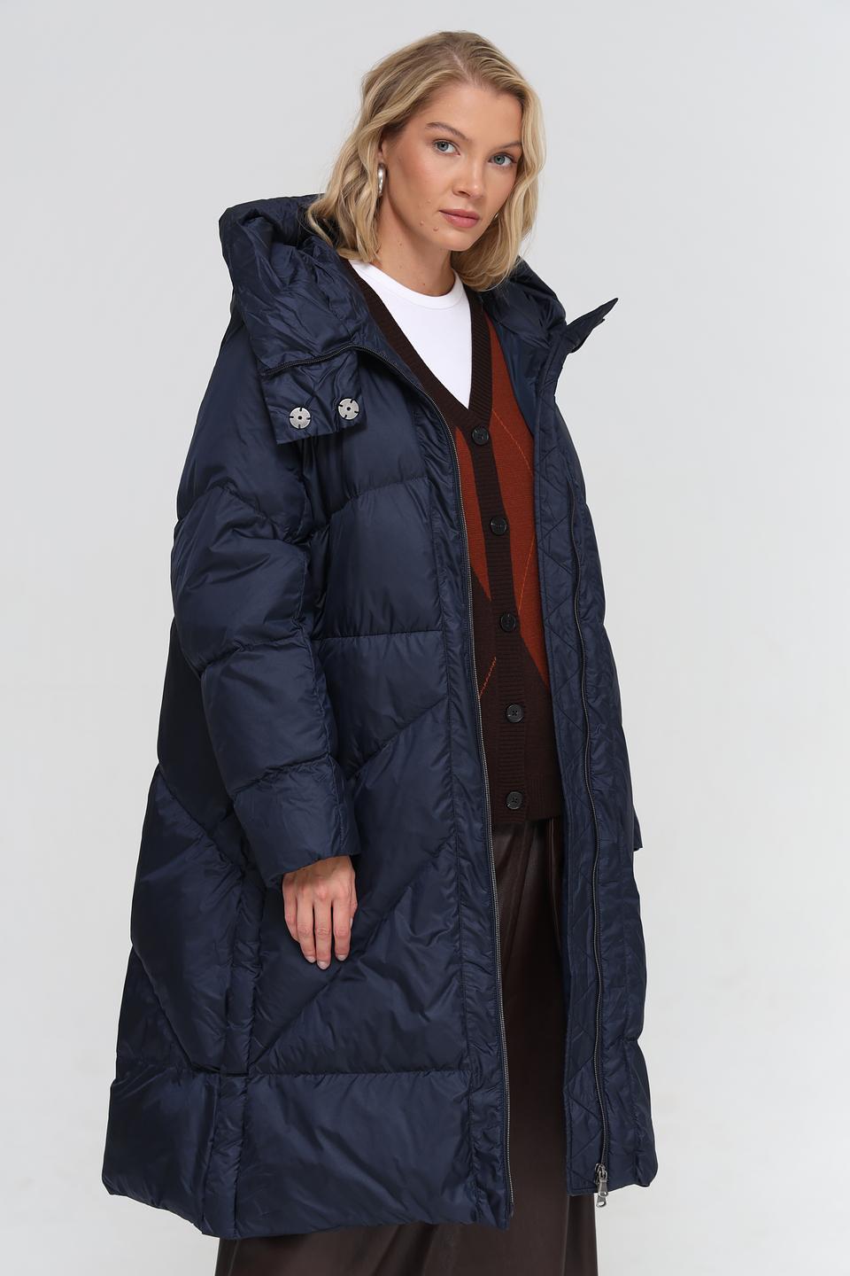 Пальто стеганое Luisa Cerano синее