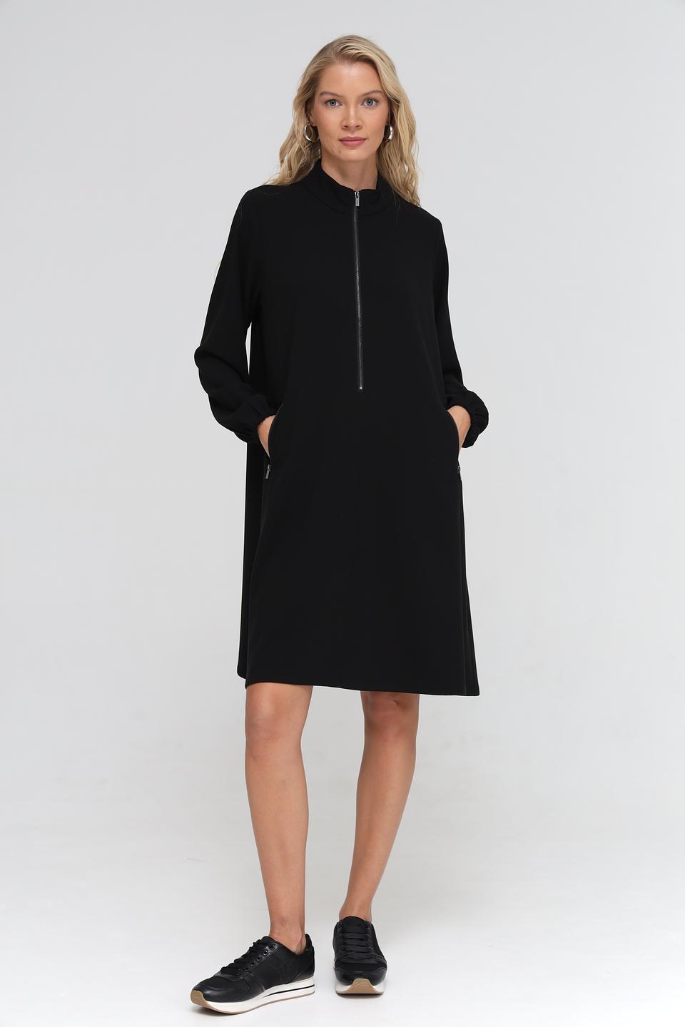 Платье UNQ чёрное с молнией