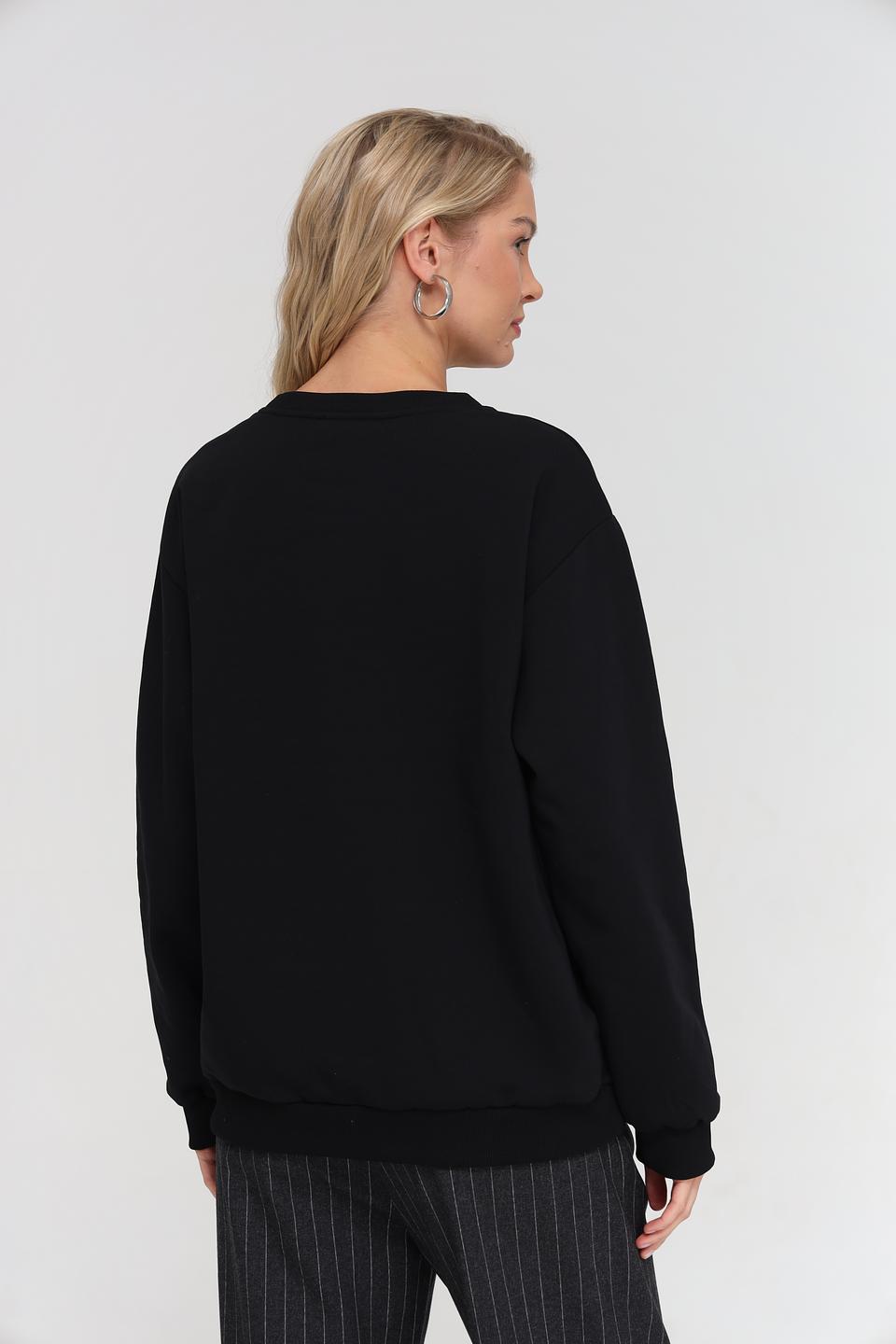 Пуловер UNQ с принтом Coco чёрный