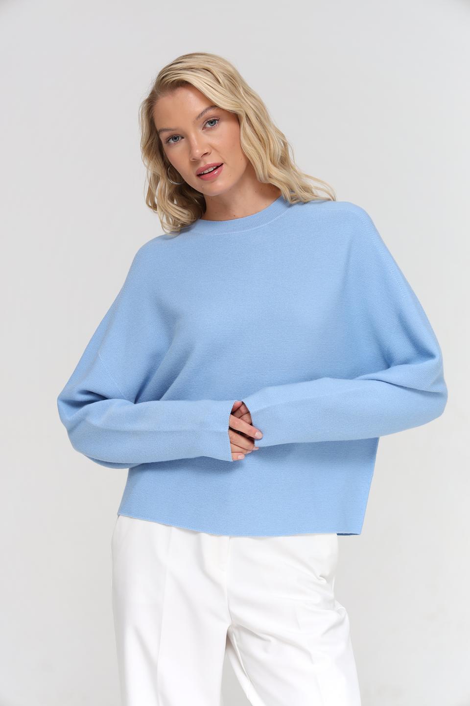 Пуловер UNQ женский голубой