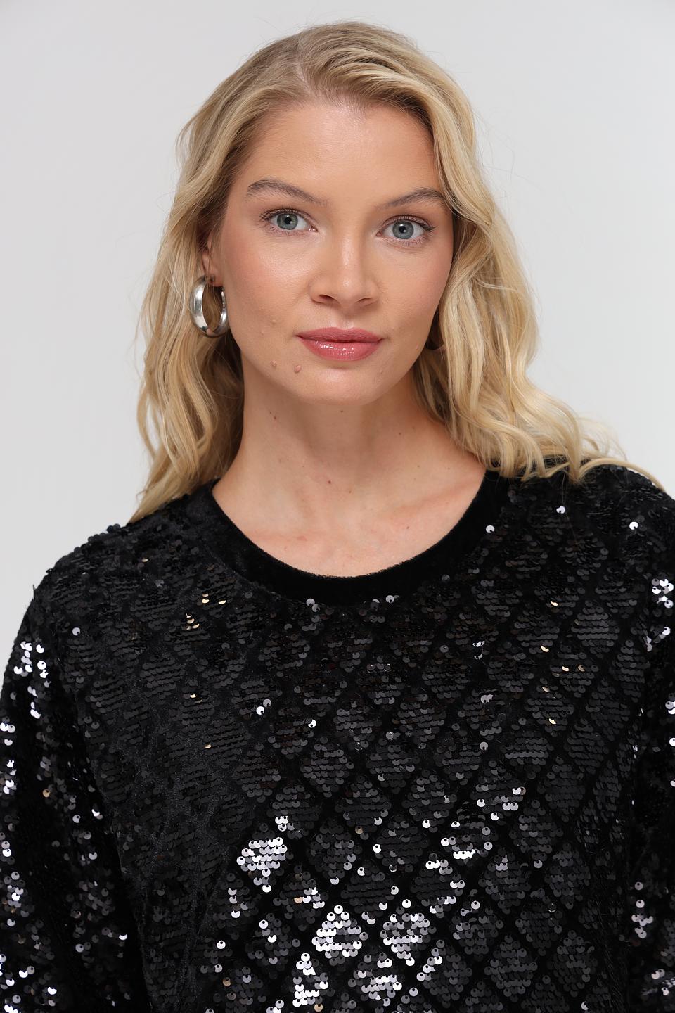 Платье UNQ с пайетками чёрное