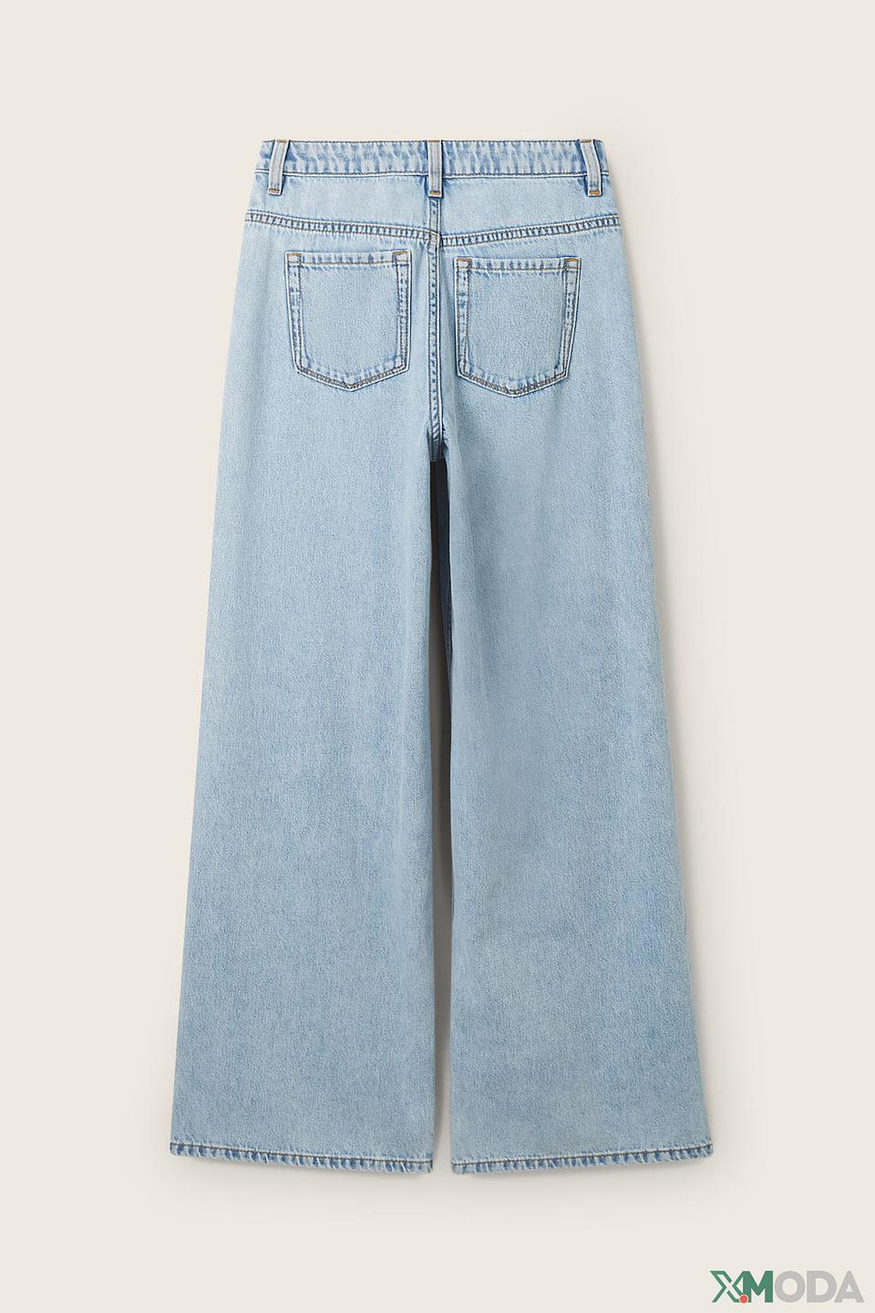 Джинсы Tom Tailor дев. широкие голубые
