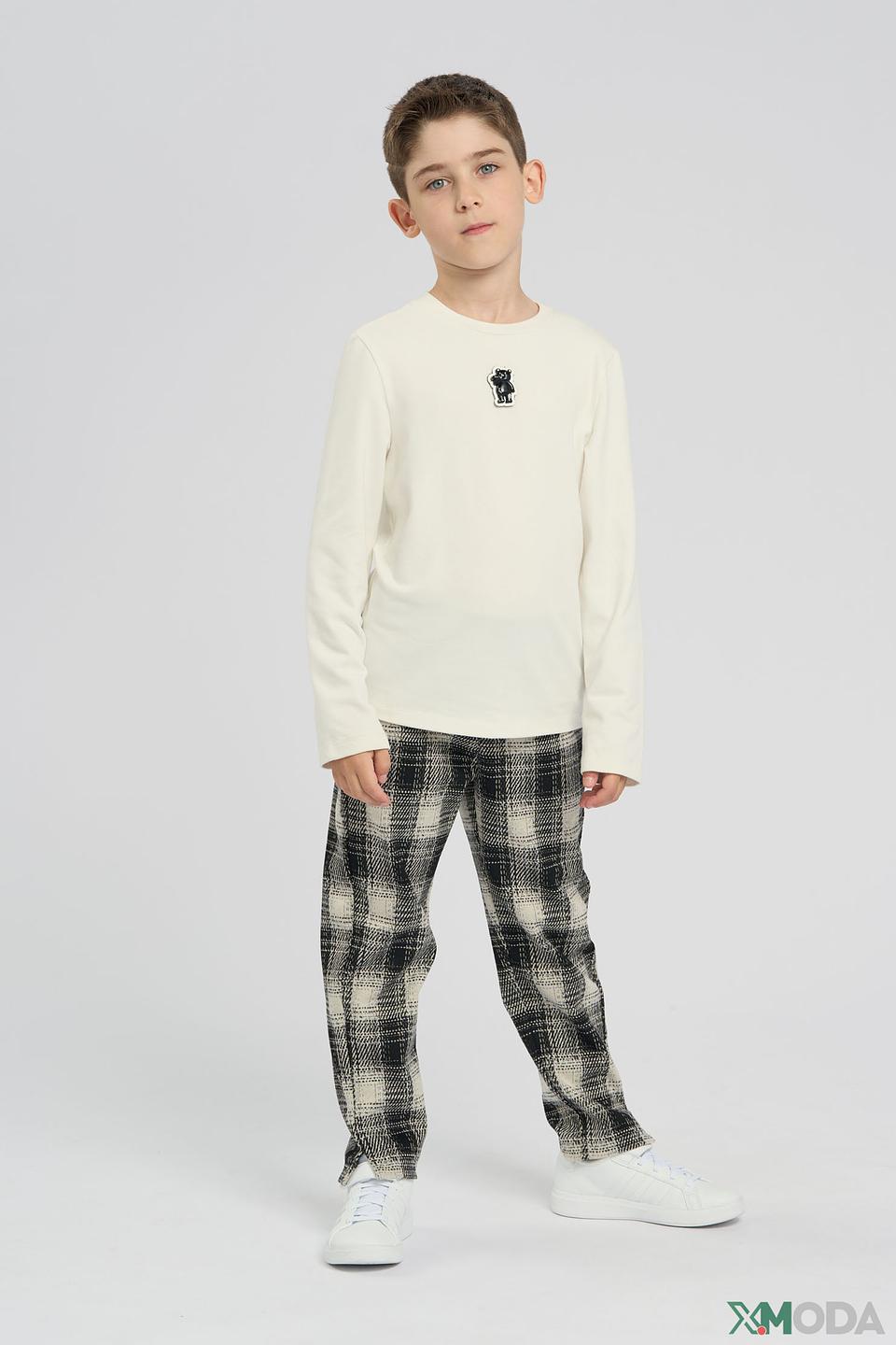 Брюки Choupette клетчатые чёрно-белые для мальчика