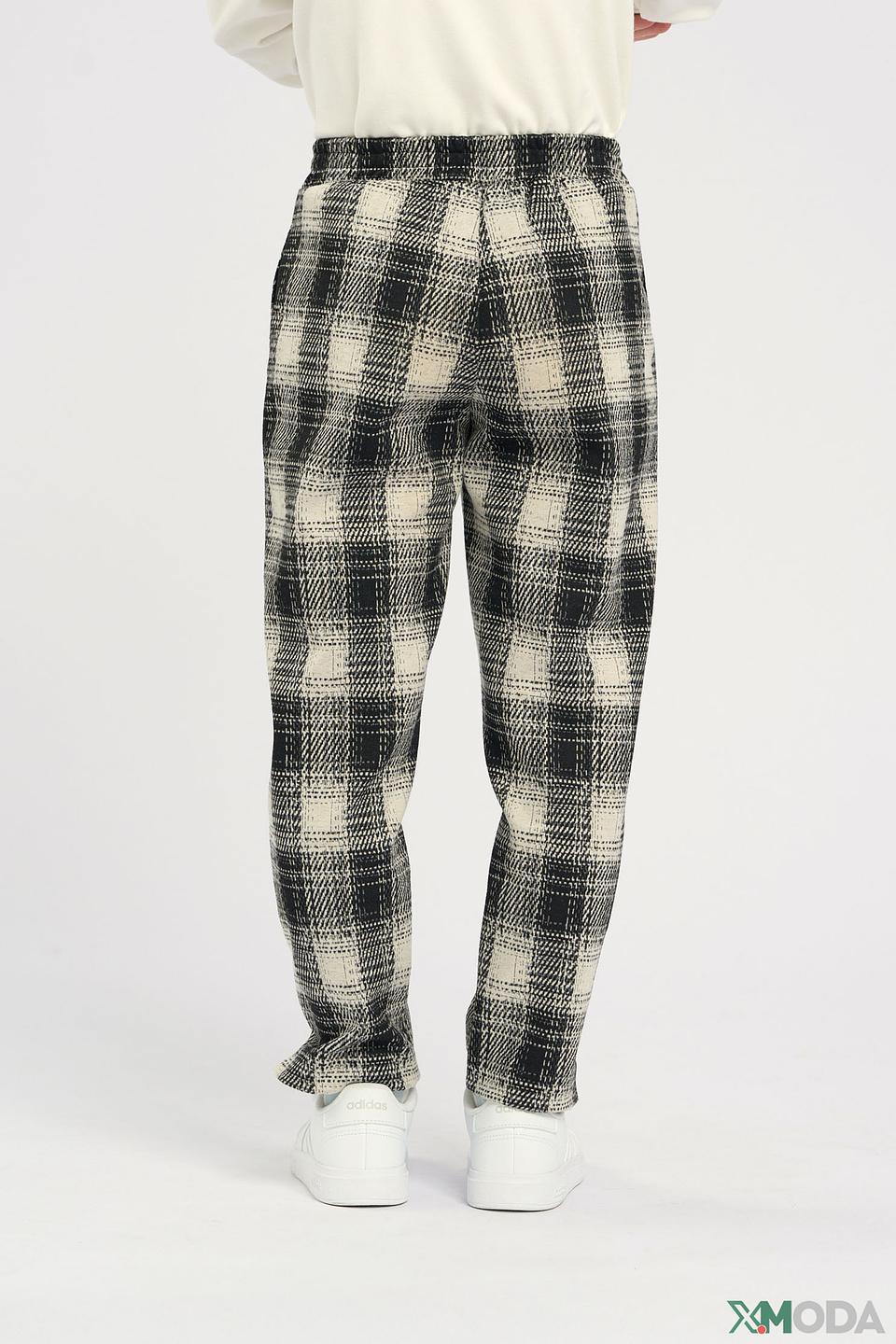 Брюки Choupette клетчатые чёрно-белые для мальчика