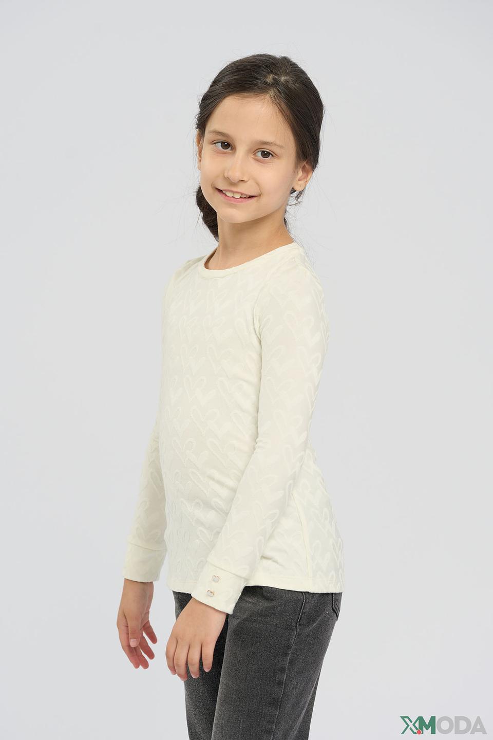 Джемпер Choupette дев. с узором молочный