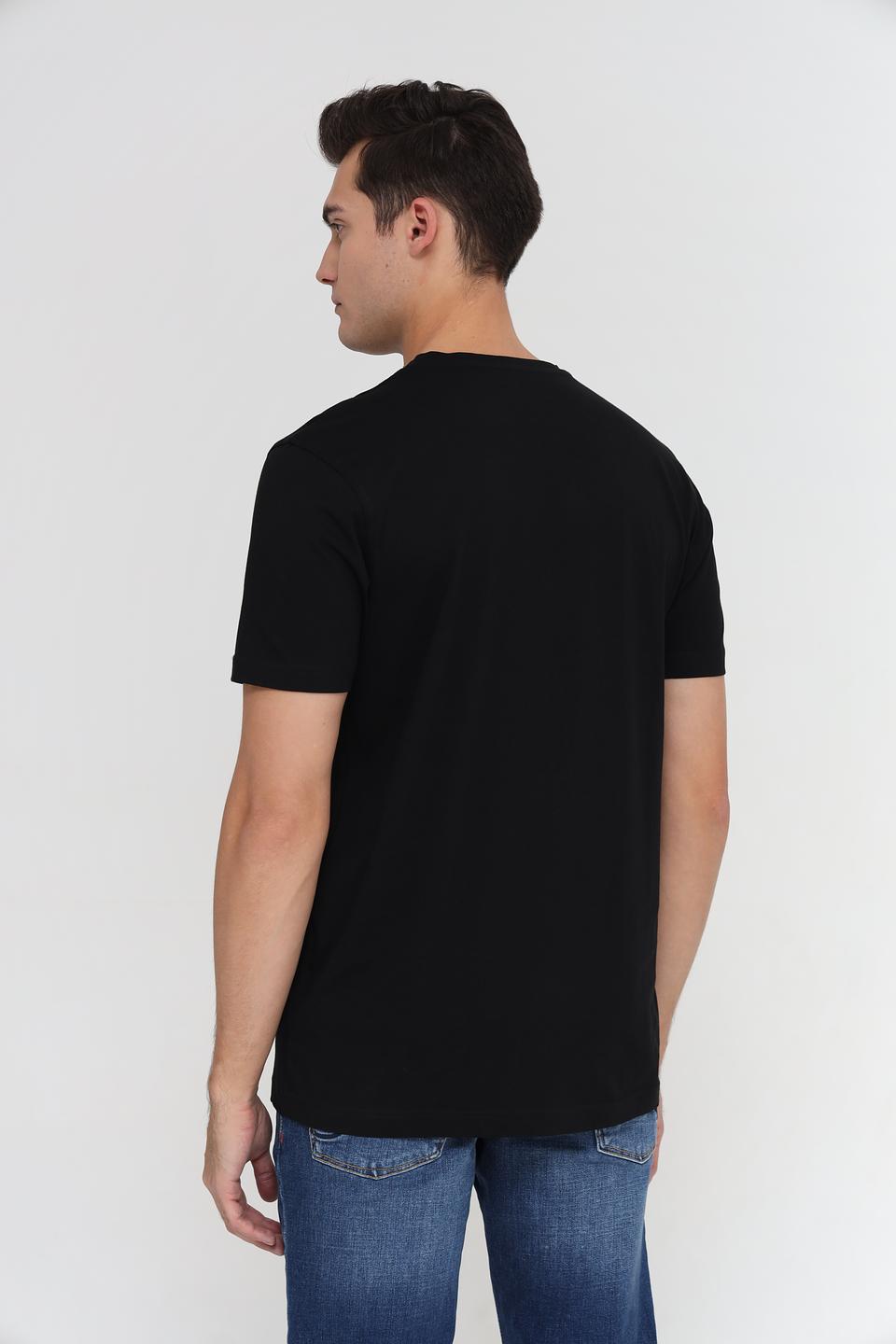 Футболка Lerros чёрная с V-образным вырезом