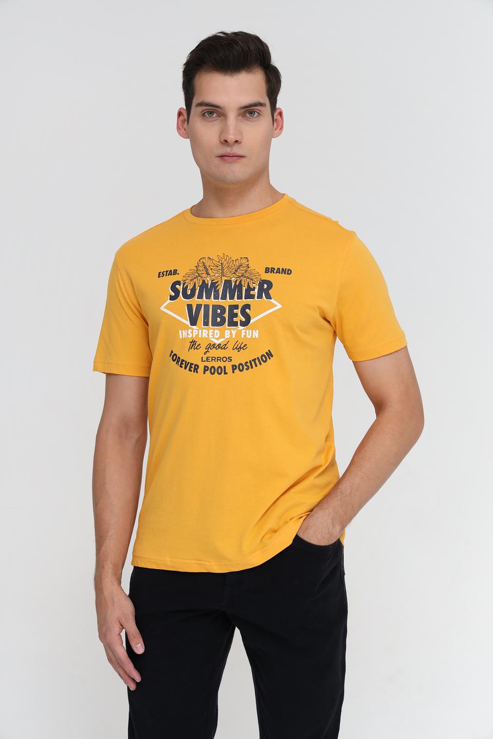 Футболка Lerros Summer Vibes жёлтая