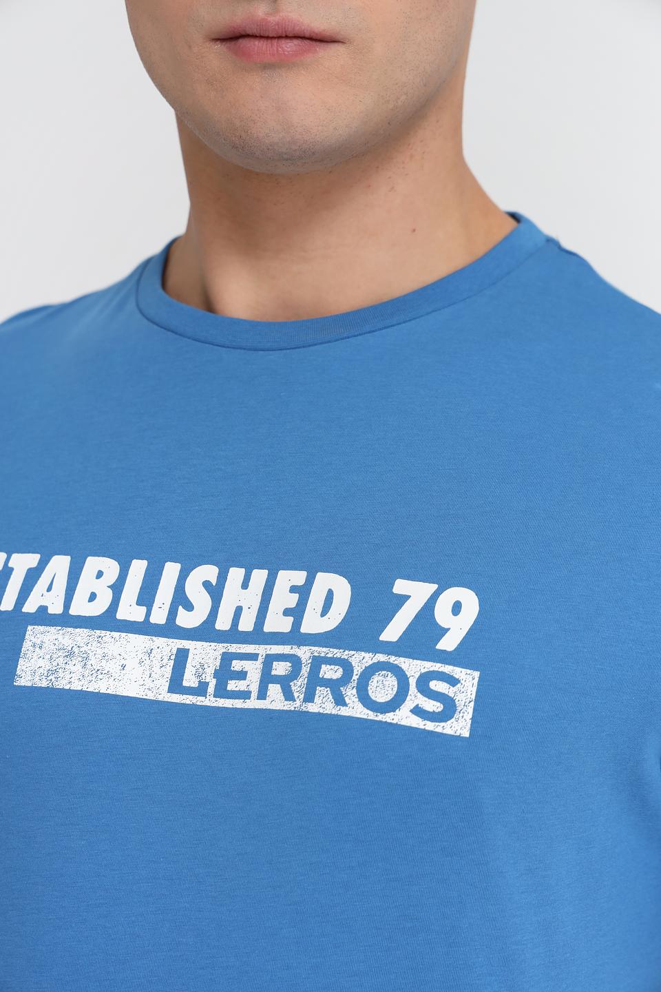 Футболка Lerros men синяя с принтом
