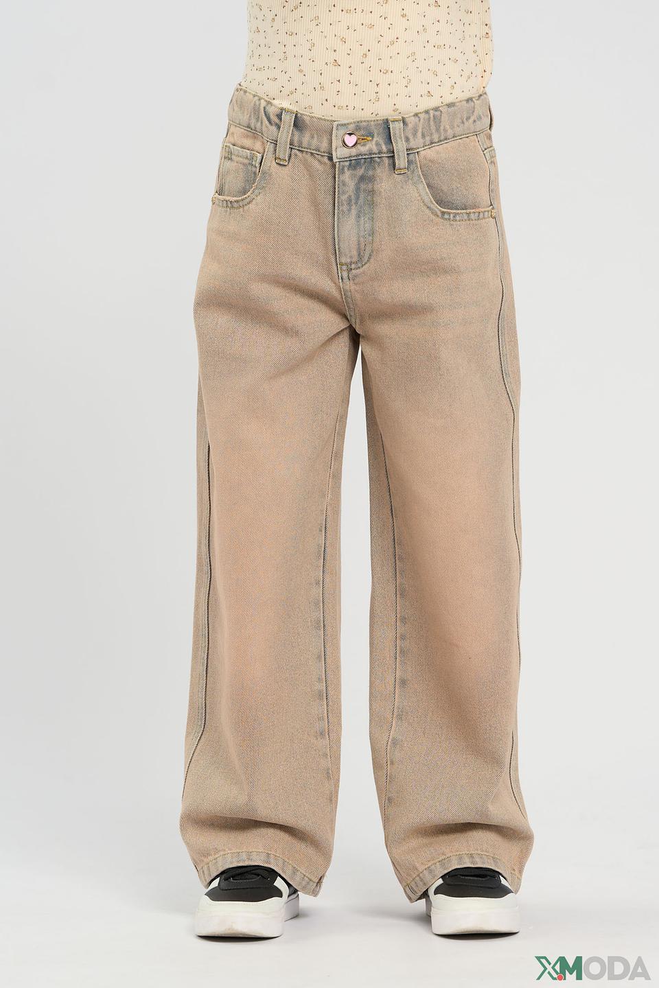Джинсы Choupette дев. широкие бежевые