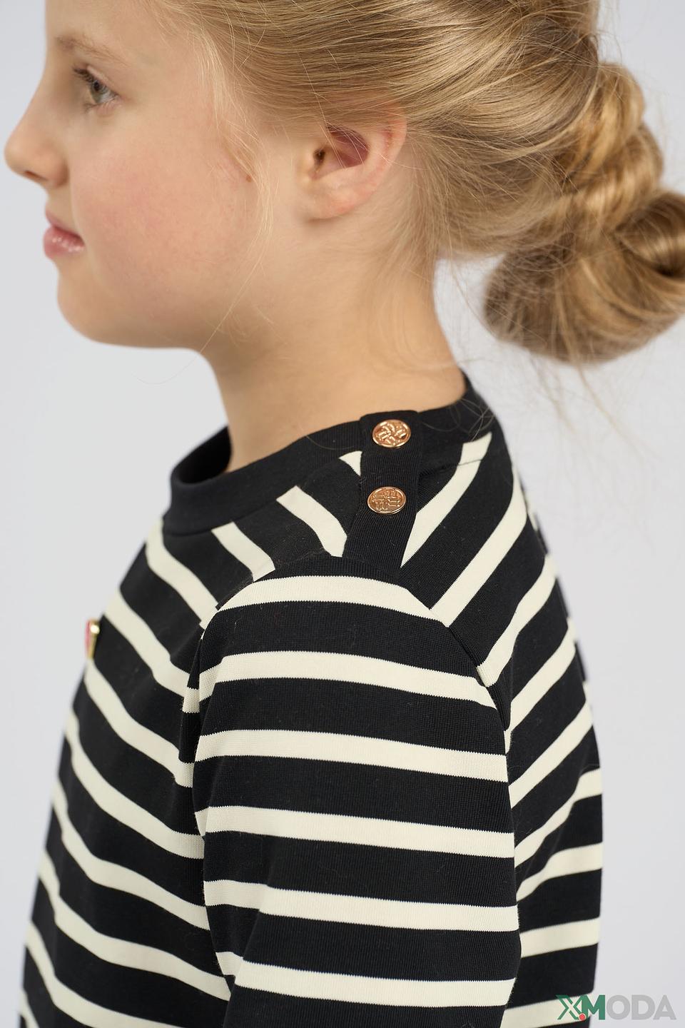 Джемпер Choupette для девочки, полоска, с сердечком