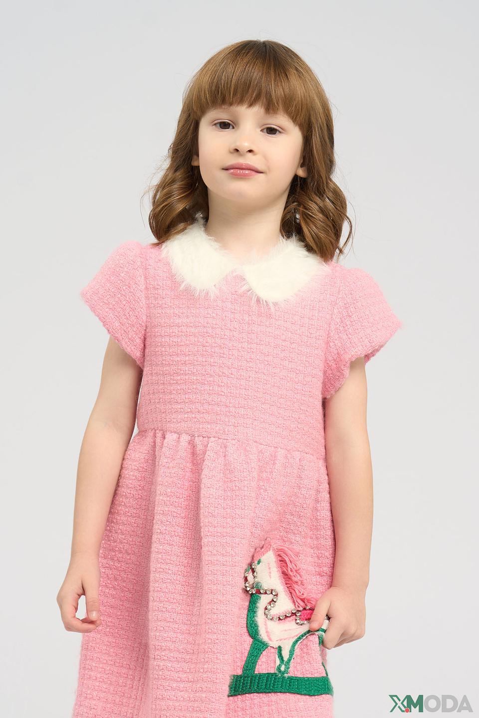 Платье Choupette дев. с лошадкой розовое