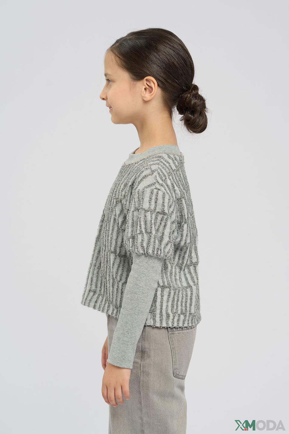 Джемпер Choupette дев. с узором серый