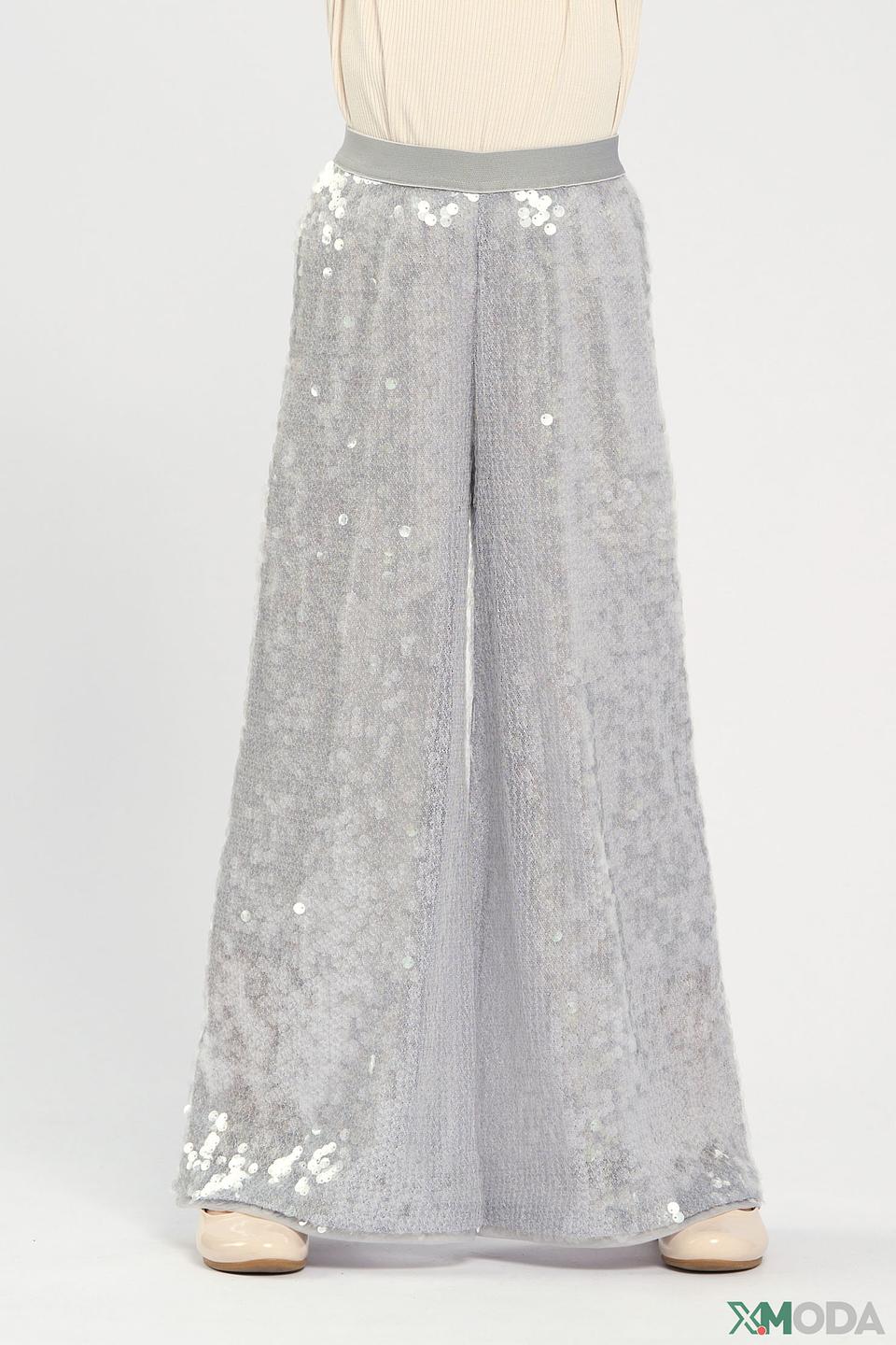 Брюки Choupette дев. пайетки серебро