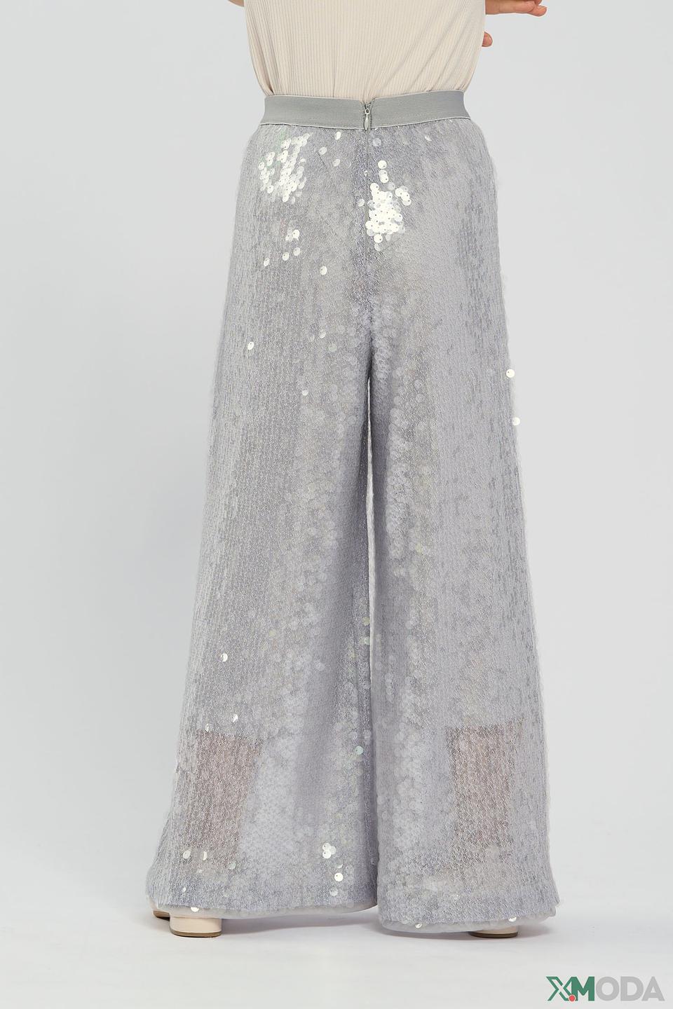 Брюки Choupette дев. пайетки серебро