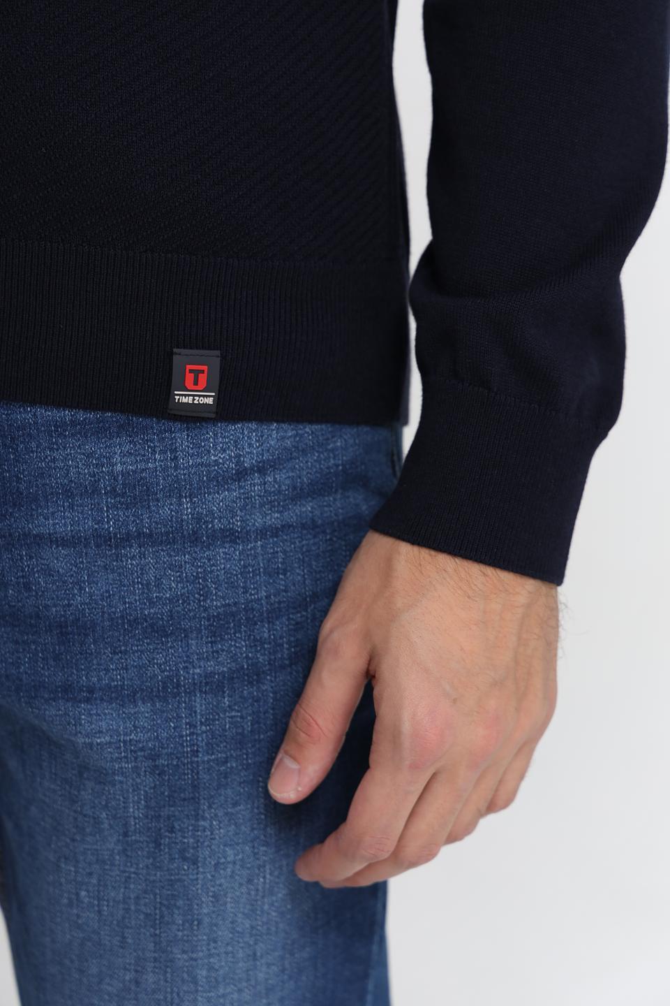 Джемпер Time Zone с молнией темно-синий