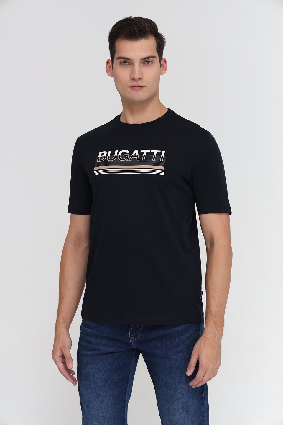Футболка Bugatti с логотипом чёрная