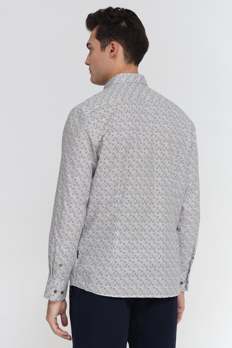Рубашка Bugatti с геометрическим принтом